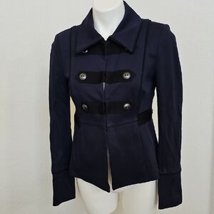 CAbi Navy Double-Breasted Pea Coat